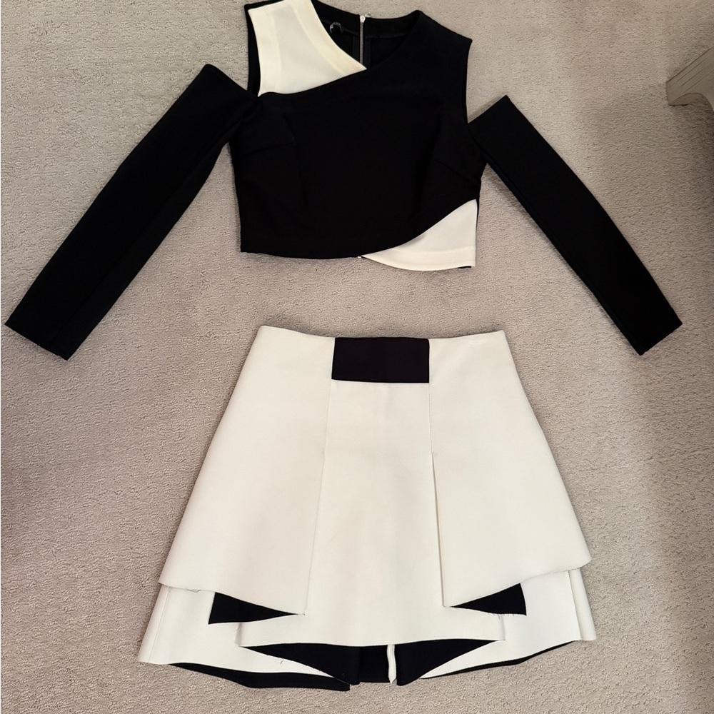 Robert Rodriguez Black and White Skirt Set